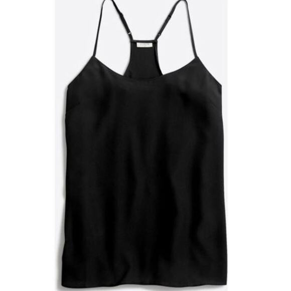 J. Crew Tops - J. Crew Factory Racerback Silky Cami Top in Black